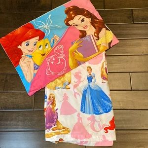 Disney Princesses Twin Flat Sheet and Standard Pillowcase